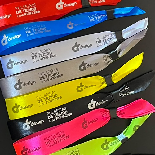 Pulseira modelo Tecido personalizada para eventos
